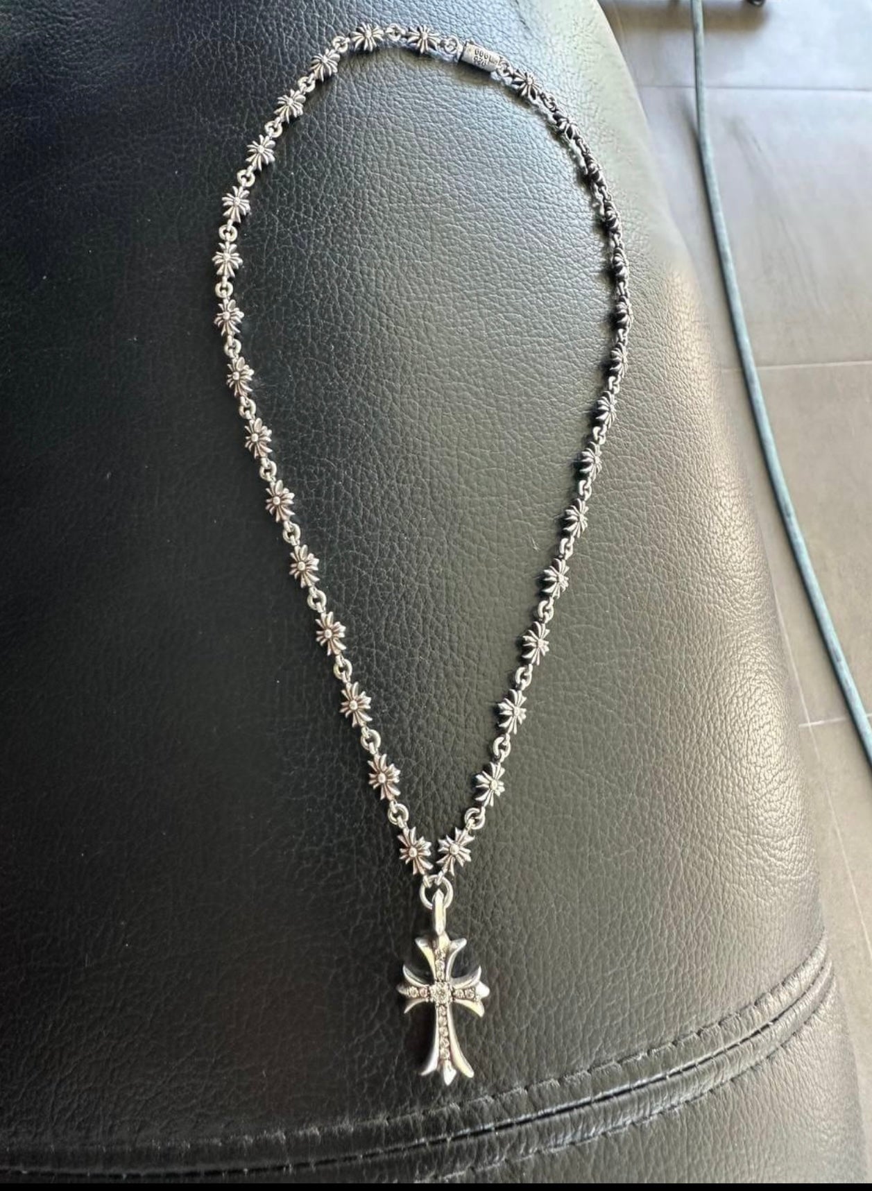 Chrome hearts Tiny E with Tiny Diamond Cross