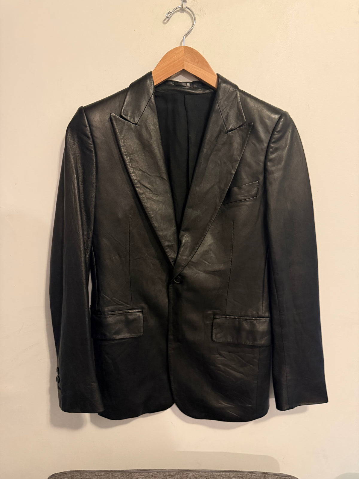 Balmain SS10 decarnin leather blazer