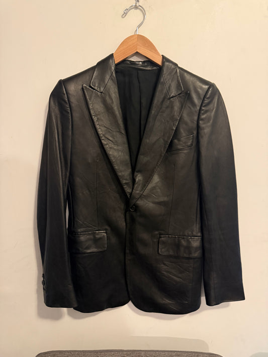 Balmain SS10 decarnin leather blazer