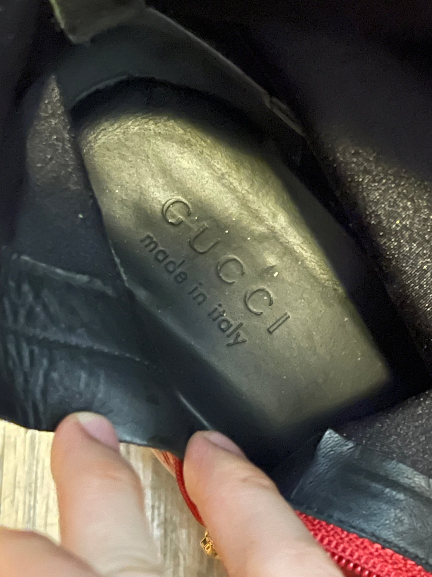 Gucci patent leather heels men