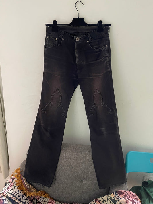 Chrome hearts Le fleur boot cut denim pants