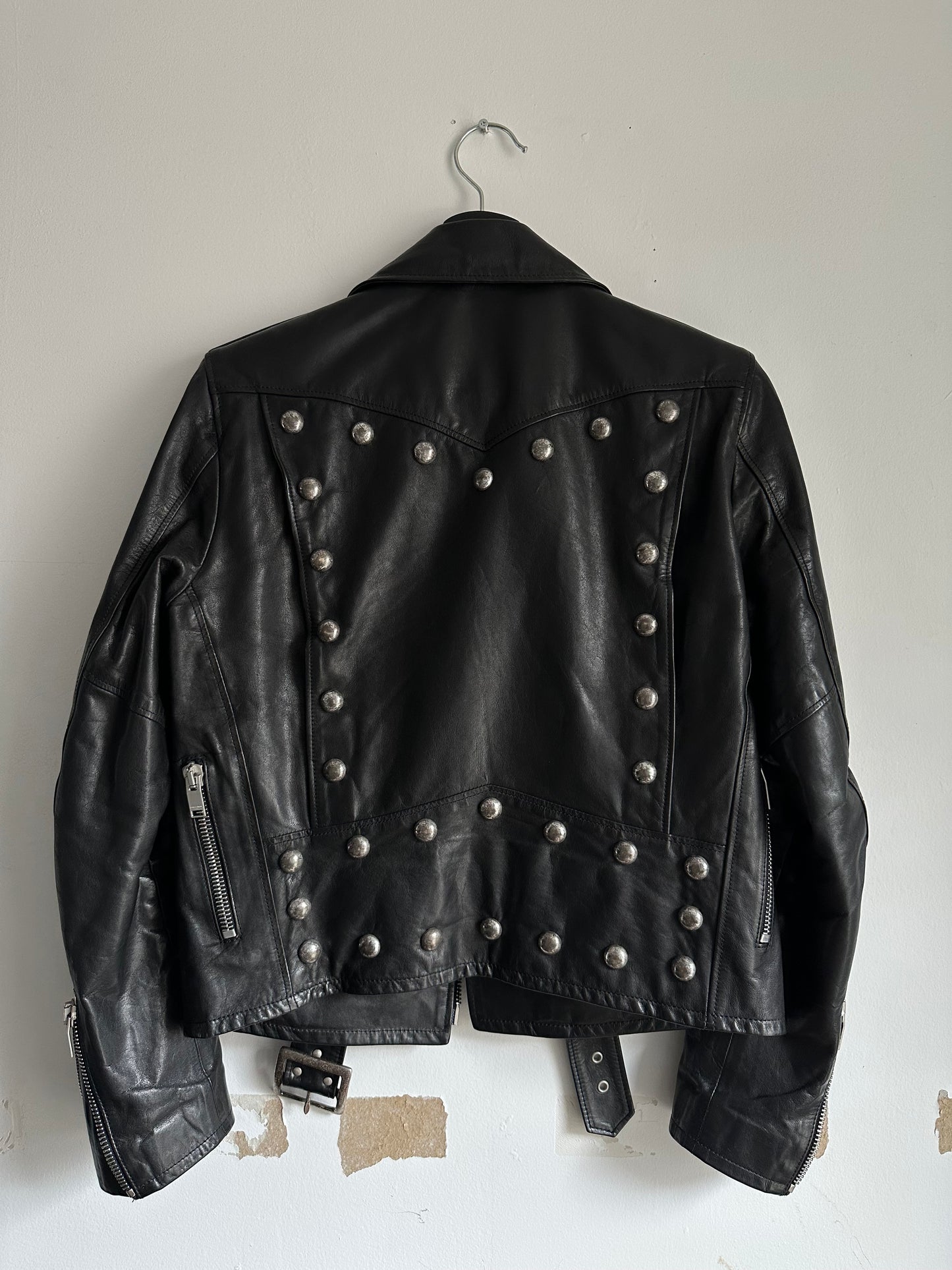 Saint Laurent psych rock SS15 leather jacket