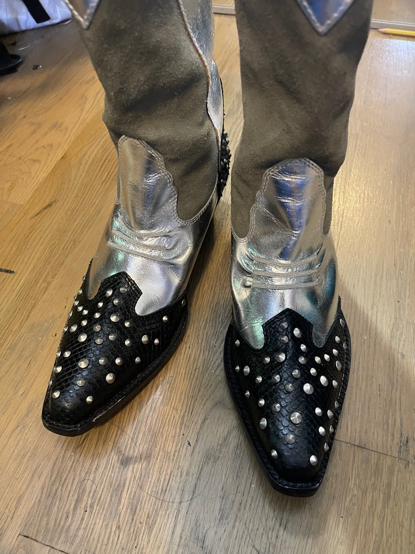 Junya Watanabe x Comme des garçons studded cowboy boots