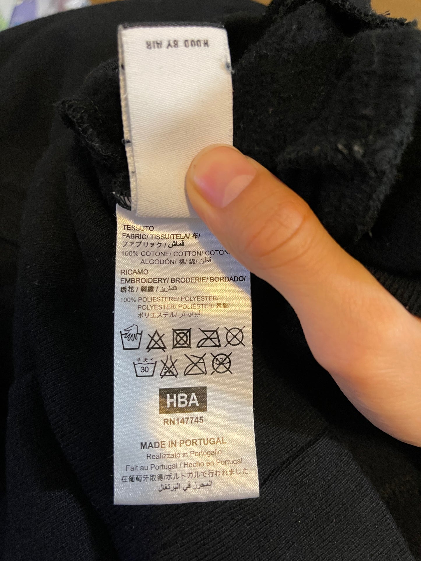 Hood by air double crew hoodie