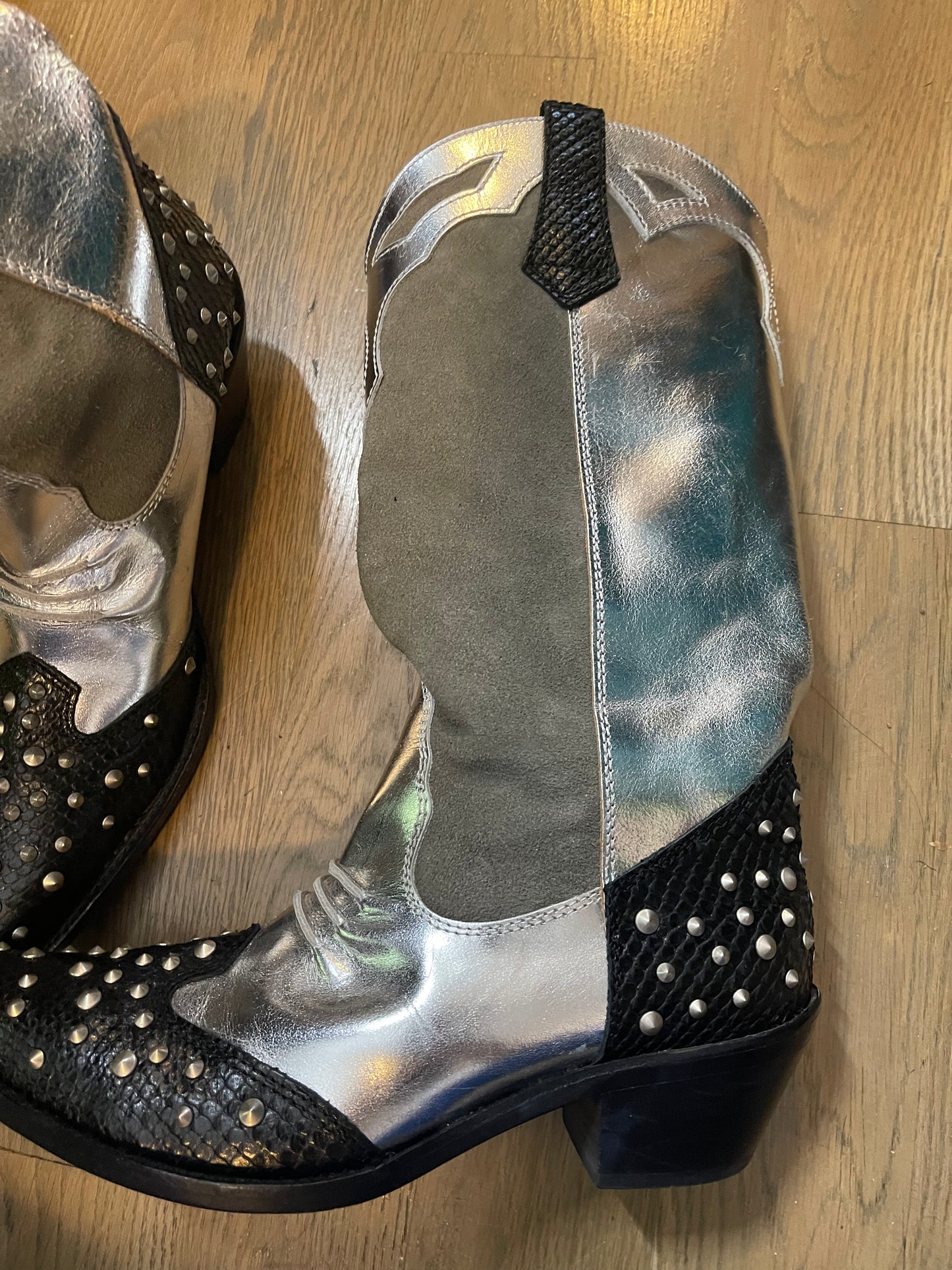 Junya Watanabe x Comme des garçons studded cowboy boots