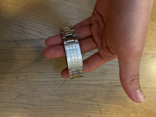 Margiela Maison silver logo watch band