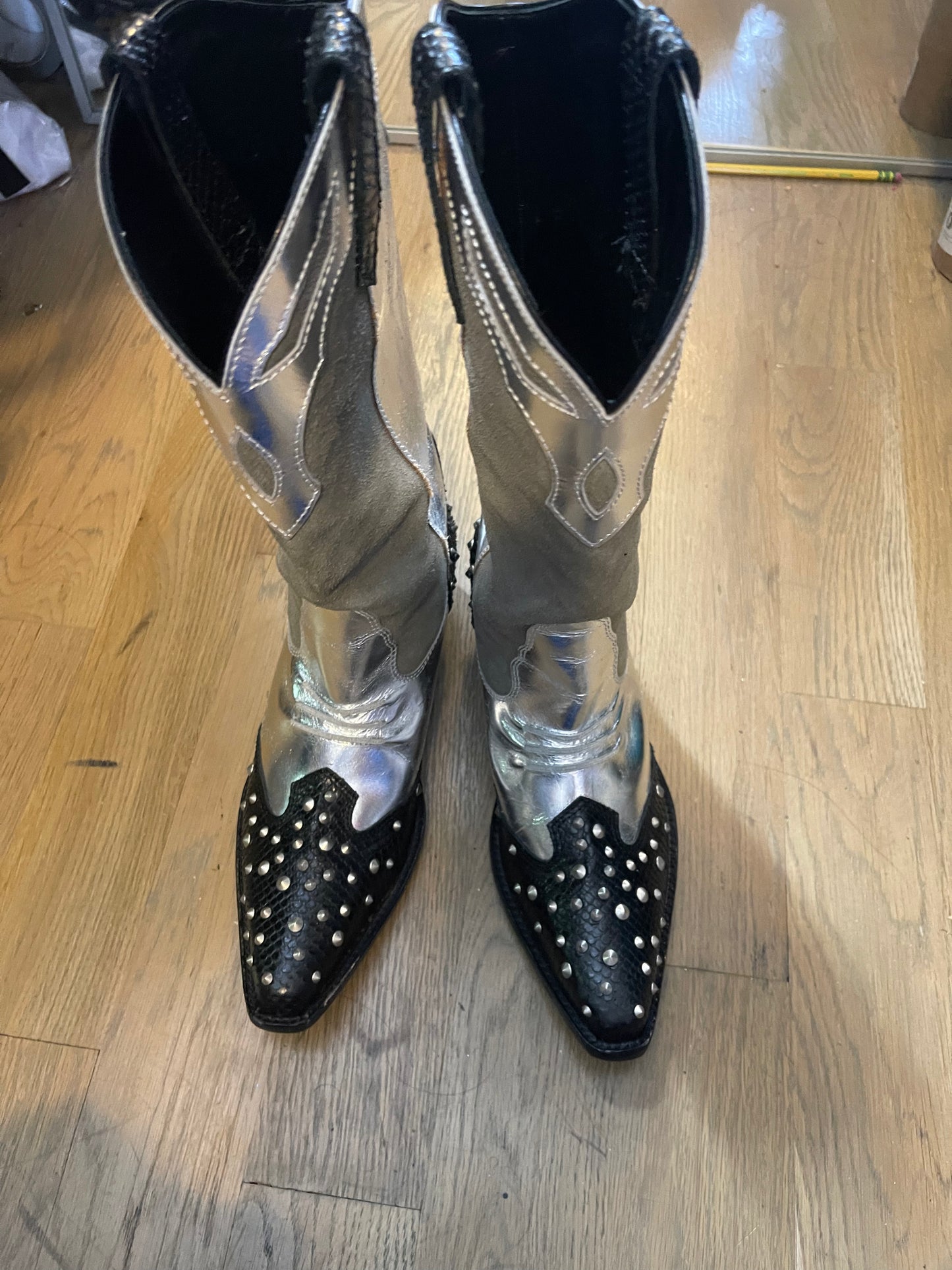 Junya Watanabe x Comme des garçons studded cowboy boots