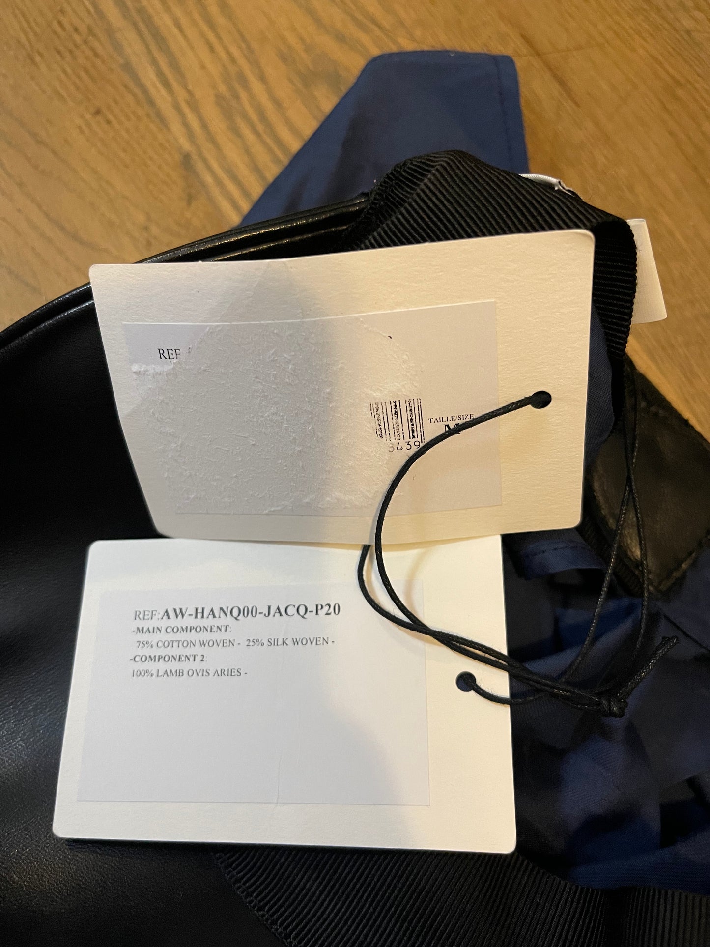 Lanvin SS20 navy scarf hat