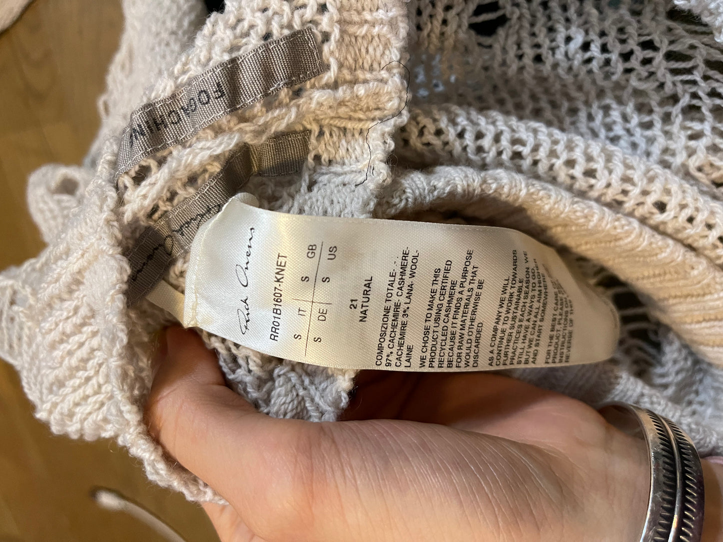 Rick Owens SS22 Fogamachine Ziggy spider knit