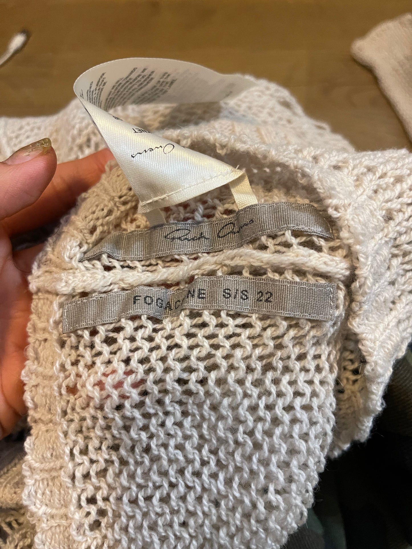 Rick Owens SS22 Fogamachine Ziggy spider knit
