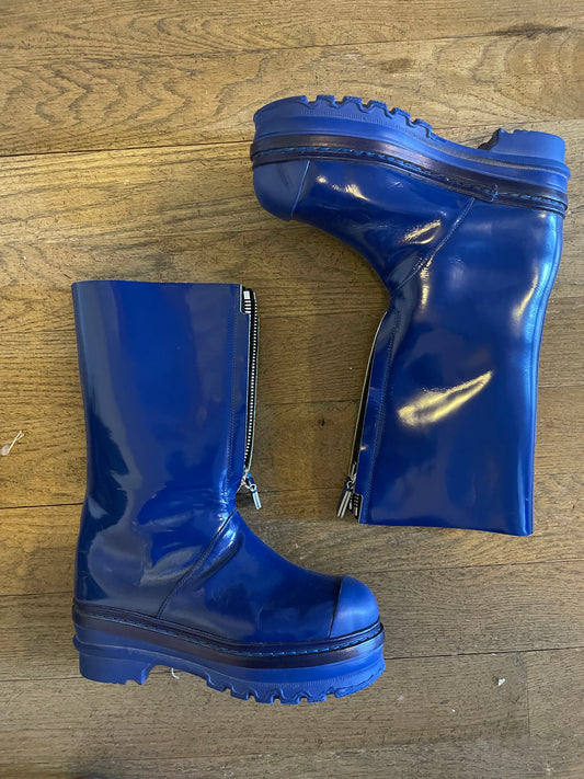 Marni leather patent leather boots