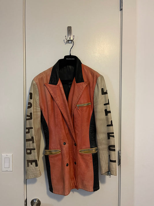 Jean Paul gaultier 85AW Russian constructivist leather coat